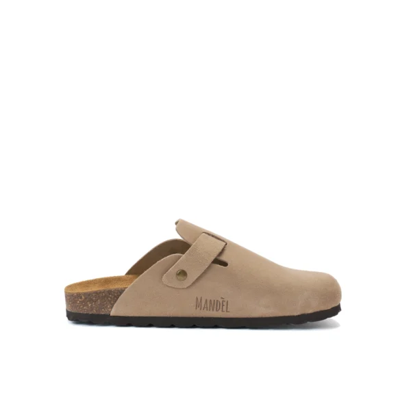 Taupe klompen NOE gemaakt van suede-leer - Afbeelding 4