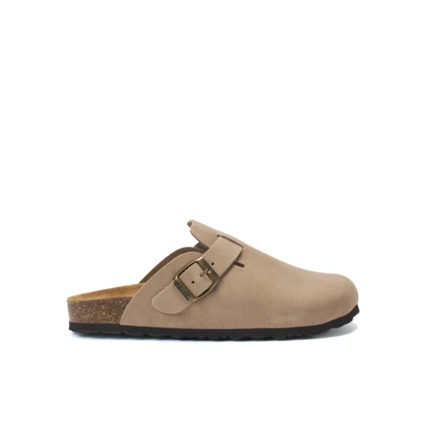 Taupe klompen NOE gemaakt van suede-leer - Afbeelding 3